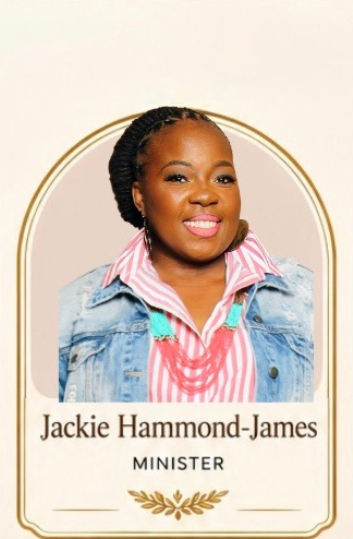 Minister Jackie Hammond James, from the Meet the Women at the Table graphic